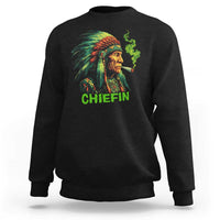 Funny Chiefin Weed Indian Native American Marijuana Sweatshirt - Wonder Print Shop