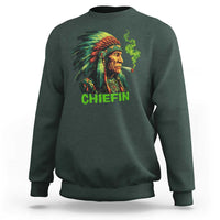 Funny Chiefin Weed Indian Native American Marijuana Sweatshirt - Wonder Print Shop
