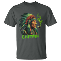 Funny Chiefin Weed Indian Native American Marijuana T Shirt - Wonder Print Shop