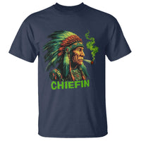 Funny Chiefin Weed Indian Native American Marijuana T Shirt - Wonder Print Shop