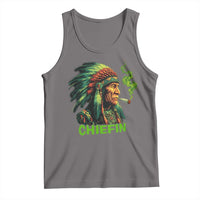 Funny Chiefin Weed Indian Native American Marijuana Tank Top - Wonder Print Shop