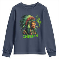 Funny Chiefin Weed Indian Native American Marijuana Youth Sweatshirt - Wonder Print Shop