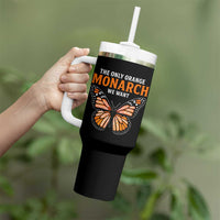 The Only Orange Monarch We Want Tumbler With Handle Monarch Butterfly - Wonder Print Shop