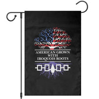 American Grown With Iroquois Roots Garden Flag Tree USA Flag - Wonder Print Shop