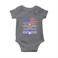 American Grown With Iroquois Roots Baby Onesie Tree USA Flag - Wonder Print Shop
