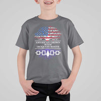 American Grown With Iroquois Roots T Shirt For Kid Tree USA Flag - Wonder Print Shop