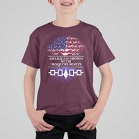 American Grown With Iroquois Roots T Shirt For Kid Tree USA Flag - Wonder Print Shop