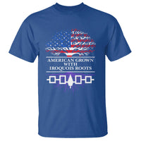 American Grown With Iroquois Roots T Shirt Tree USA Flag - Wonder Print Shop