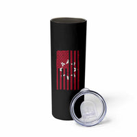 Oglala Lakota Sioux USA Flag Native American Skinny Tumbler - Wonder Print Shop