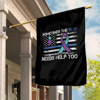 Police Suicide Awareness Garden Flag Sometimes The Blue Need Help Too