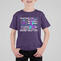 Police Suicide Awareness T Shirt For Kid Sometimes The Blue Need Help Too