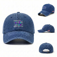 Police Suicide Awareness Washed Cotton Baseball Cap Sometimes The Blue Need Help Too
