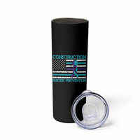Construction Suicide Prevention Awareness Skinny Tumbler Mental Health American Flag