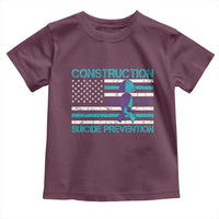 Construction Suicide Prevention Awareness Toddler T Shirt Mental Health American Flag