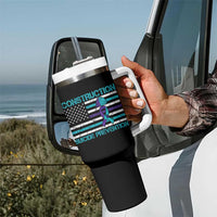 Construction Suicide Prevention Awareness Tumbler With Handle Mental Health American Flag