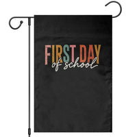First Day of School Teacher Student Garden Flag Funny Back to School Retro