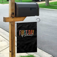 First Day of School Teacher Student Garden Flag Funny Back to School Retro