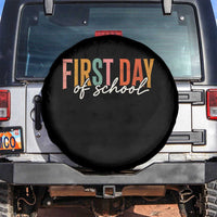 First Day of School Teacher Student Spare Tire Cover Funny Back to School Retro