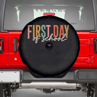 First Day of School Teacher Student Spare Tire Cover Funny Back to School Retro