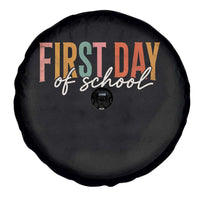 First Day of School Teacher Student Spare Tire Cover Funny Back to School Retro