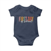 First Day of School Teacher Student Baby Onesie Funny Back to School Retro