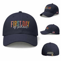 First Day of School Teacher Student Baseball Cap Funny Back to School Retro