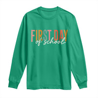 First Day of School Teacher Student Long Sleeve Shirt Funny Back to School Retro