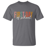 First Day of School Teacher Student T Shirt Funny Back to School Retro
