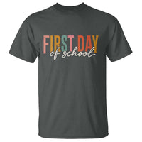 First Day of School Teacher Student T Shirt Funny Back to School Retro