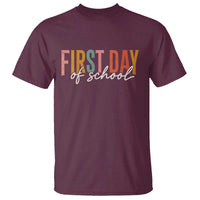 First Day of School Teacher Student T Shirt Funny Back to School Retro