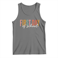 First Day of School Teacher Student Tank Top Funny Back to School Retro