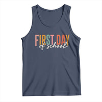 First Day of School Teacher Student Tank Top Funny Back to School Retro