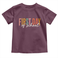 First Day of School Teacher Student Toddler T Shirt Funny Back to School Retro