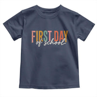 First Day of School Teacher Student Toddler T Shirt Funny Back to School Retro