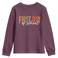 First Day of School Teacher Student Youth Sweatshirt Funny Back to School Retro