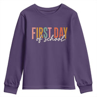 First Day of School Teacher Student Youth Sweatshirt Funny Back to School Retro