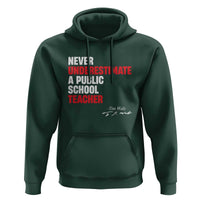 Tim Walz Hoodie Never Underestimate A Public School Teacher - Wonder Print Shop