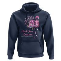 Breast Cancer Awareness Hoodie Flock you Cancer Flamingo Flower Pink Ribbon