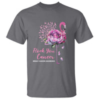 Breast Cancer Awareness T Shirt Flock you Cancer Flamingo Flower Pink Ribbon - Wonder Print Shop
