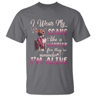 Breast Cancer Awareness T Shirt I Wear My Scars Like A Warrior For They're Reminder I'm Alive Butterfly - Wonder Print Shop