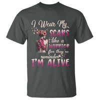 Breast Cancer Awareness T Shirt I Wear My Scars Like A Warrior For They're Reminder I'm Alive Butterfly - Wonder Print Shop