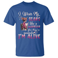 Breast Cancer Awareness T Shirt I Wear My Scars Like A Warrior For They're Reminder I'm Alive Butterfly - Wonder Print Shop