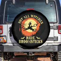 Funny Lesbian Witch Halloween Spare Tire Cover Not All Witches Ride Broomsticks - Wonder Print Shop