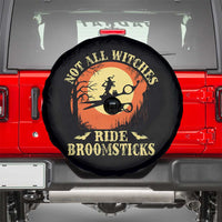 Funny Lesbian Witch Halloween Spare Tire Cover Not All Witches Ride Broomsticks - Wonder Print Shop