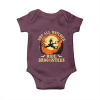 Funny Lesbian Witch Halloween Baby Onesie Not All Witches Ride Broomsticks - Wonder Print Shop