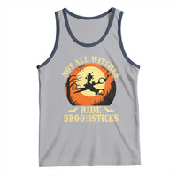 Funny Lesbian Witch Halloween Tank Top Not All Witches Ride Broomsticks - Wonder Print Shop