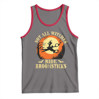 Funny Lesbian Witch Halloween Tank Top Not All Witches Ride Broomsticks - Wonder Print Shop