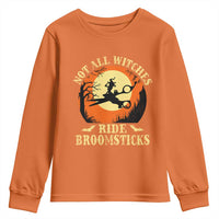 Funny Lesbian Witch Halloween Youth Sweatshirt Not All Witches Ride Broomsticks - Wonder Print Shop