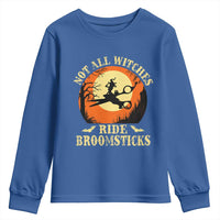 Funny Lesbian Witch Halloween Youth Sweatshirt Not All Witches Ride Broomsticks - Wonder Print Shop