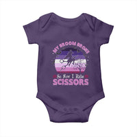 Funny Lesbian Witch Halloween Baby Onesie My Broom Broke So Now I Ride Scissors - Wonder Print Shop